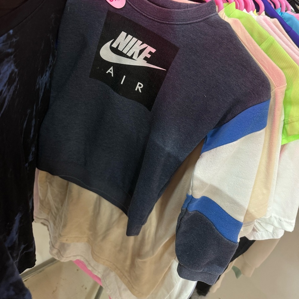 Nike Blue Sweatshirt with Iconic Logo